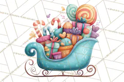 Christmas Sleighs Clipart PNG, Holiday Vehicles & Reindeer Product Image 3