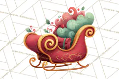 Christmas Sleighs Clipart PNG, Holiday Vehicles & Reindeer Product Image 4