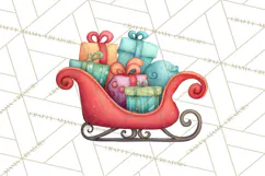Christmas Sleighs Clipart PNG, Holiday Vehicles & Reindeer Product Image 3