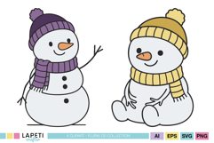 Snowman graphics for holiday printable decorations