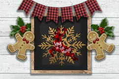  Christmas Deer With Snowflakes I Holiday Sublimation Idea I Joy to the World