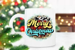 Retro Merry Christmas Sublimation I Holiday Sublimation PNG