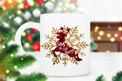  Christmas Deer With Snowflakes I Holiday Sublimation Idea I Joy to the World
