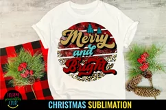 Retro Merry and Bright Sublimation I Holiday Sublimation 