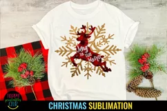  Christmas Deer With Snowflakes I Holiday Sublimation Idea I Joy to the World