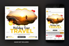 Holiday Travel and Tour Adventure Social Media Post Template Product Image 2