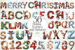 Holiday Typeface And Alphabet Clipart Product Image 1