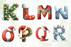 Holiday Typeface And Alphabet Clipart Product Image 3