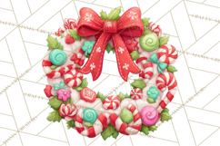 Christmas Wreaths Clipart PNG, Cute Cartoon Holiday Objects Product Image 4