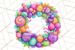Christmas Wreaths Clipart PNG, Cute Cartoon Holiday Objects Product Image 5