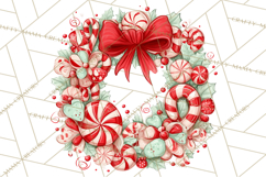 Christmas Wreaths Clipart PNG, Cute Cartoon Holiday Objects Product Image 2