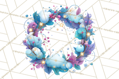 Christmas Wreaths Clipart PNG, Cute Cartoon Holiday Objects Product Image 2