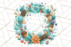 Christmas Wreaths Clipart PNG, Cute Cartoon Holiday Objects Product Image 4