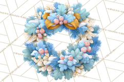Christmas Wreaths Clipart PNG, Cute Cartoon Holiday Objects Product Image 5