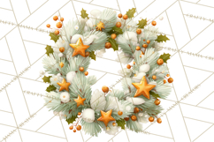 Christmas Wreaths Clipart PNG, Cute Cartoon Holiday Objects Product Image 3