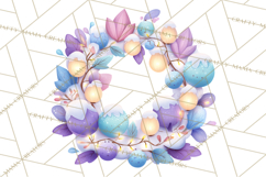 Christmas Wreaths Clipart PNG, Cute Cartoon Holiday Objects Product Image 5