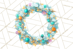 Christmas Wreaths Clipart PNG, Cute Cartoon Holiday Objects Product Image 2