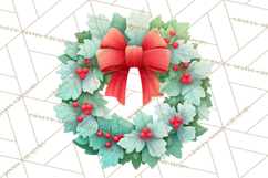 Christmas Wreaths Clipart PNG, Cute Cartoon Holiday Objects Product Image 5