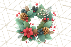 Christmas Wreaths Clipart PNG, Cute Cartoon Holiday Objects Product Image 3