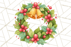 Christmas Wreaths Clipart PNG, Cute Cartoon Holiday Objects Product Image 2