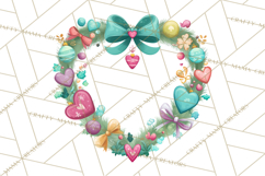 Christmas Wreaths Clipart PNG, Cute Cartoon Holiday Objects Product Image 4
