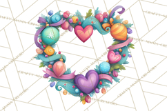 Christmas Wreaths Clipart PNG, Cute Cartoon Holiday Objects Product Image 2
