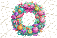Christmas Wreaths Clipart PNG, Cute Cartoon Holiday Objects Product Image 5