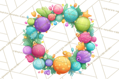 Christmas Wreaths Clipart PNG, Cute Cartoon Holiday Objects Product Image 3