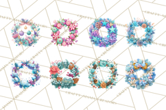 Christmas Wreaths Clipart PNG, Cute Cartoon Holiday Objects Product Image 5