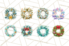 Christmas Wreaths Clipart PNG, Cute Cartoon Holiday Objects Product Image 6