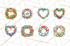 Christmas Wreaths Clipart PNG, Cute Cartoon Holiday Objects Product Image 8