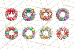 Christmas Wreaths Clipart PNG, Cute Cartoon Holiday Objects Product Image 9
