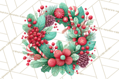 Christmas Wreaths Clipart PNG, Cute Cartoon Holiday Objects Product Image 4