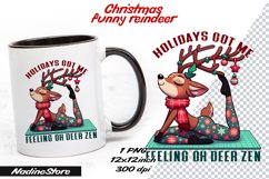 Funny Christmas reindeer BUNDLE Sublimation PNG. Product Image 8