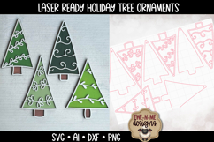 Whimsical Holiday Trees Laser SVGs | Four Laser SVG Designs Product Image 1