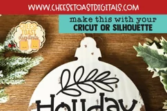 Holiday Wishes | Christmas Ornament SVG for Rounds Product Image 2