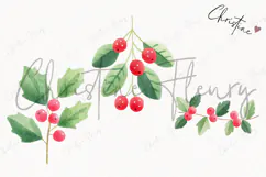 Cute Christmas Holly Clipart | Christmas PNG Product Image 3