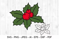 christmas berry svg