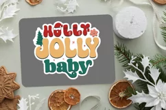 Holly Jolly Baby Stickers SVG , Christmas SVG Design Product Image 3
