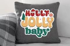 Holly Jolly Baby Stickers SVG , Christmas SVG Design Product Image 2