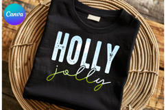 Holly jolly Christmas Canva Frame Shirt Design Product Image 1