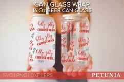 CHRISTMAS CAN GLASS CUT FILE BEING USED AS A CHRISTMAS BEER CAN GLASS WRAP