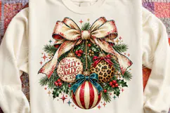 Holly Jolly Christmas Ornaments PNG Product Image 4