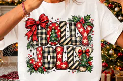 Holly Jolly Christmas Vintage Buffalo Plaid Holiday PNG Product Image 3