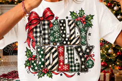 Merry Christmas Patriotic Trees PNG | Red White & Blue Subli Product Image 3