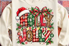 Holly Jolly Christmas PNG | Leopard & Buffalo Plaid Sublimat Product Image 4
