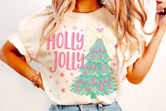 Holly Jolly PNG, Merry Christmas PNG, Holiday PNG, Xmas PNG Product Image 1