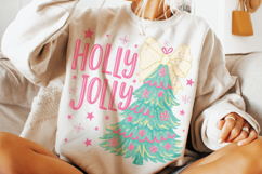Holly Jolly PNG, Merry Christmas PNG, Holiday PNG, Xmas PNG Product Image 3