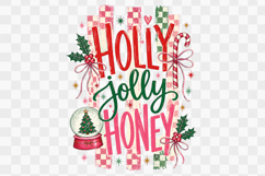 Holly Jolly Honey Cute Christmas Sublimation Design png Product Image 1