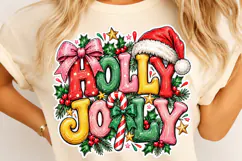 Holly Jolly PNG, Coquette Merry Christmas PNG, Christmas PNG Product Image 4